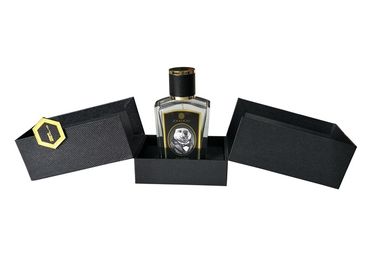 ประเทศจีน 2 ด้านเปิดกล่องของขวัญ Black Perfume Textured น้ำหอมที่กำหนดเองด้วยการแทรก EVA โรงงาน