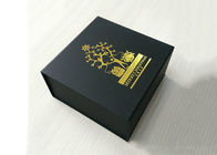 โลโก้ที่กำหนดเองทองแสตมป์ของขวัญกล่องของขวัญ, Xmas กล่องกระดาษสีดำพับ ผู้ผลิต