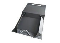 กล่องกระดาษสีดำพับกล่องบรรจุภัณฑ์โลโก้ที่กำหนดเองด้วยการดึงเชือกพับได้ ผู้ผลิต
