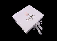ฝาปิดกล่องของขวัญของที่ระลึกขายปลีกขายปลีกขายส่งริบบิ้นสีขาว Rose Gold Logo ผู้ผลิต