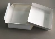 กล่องกระดาษแข็งแบบแข็งสีขาวกล่องของขวัญการ์ดฝาปิดฝาปิดด้านบนสแควร์พับเก็บได้ ผู้ผลิต