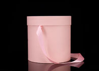 กล่องของขวัญ Rose Cylinder กล่องกระดาษสีชมพูโลโก้ Handle Ribbon ผู้ผลิต