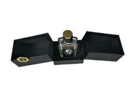 2 ด้านเปิดกล่องของขวัญ Black Perfume Textured น้ำหอมที่กำหนดเองด้วยการแทรก EVA ผู้ผลิต