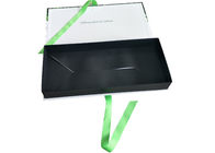 กล่องใส่กระดาษแข็งพับได้สีเขียวรีไซเคิลโลโก้ UV ที่กำหนดเองพร้อมริบบิ้น ผู้ผลิต