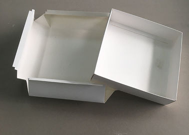 ประเทศจีน กล่องกระดาษแข็งแบบแข็งสีขาวกล่องของขวัญการ์ดฝาปิดฝาปิดด้านบนสแควร์พับเก็บได้ โรงงาน